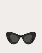 Thumbnail for your product : Valentino Vlogo Signature Acetate Cat-eye Frames Women Black/gray 100% Acetate OneSize