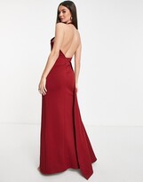 Thumbnail for your product : ASOS Tall ASOS DESIGN Tall halter maxi dress in red