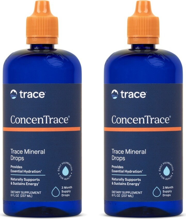 Trace Minerals ConcenTrace Trace Mineral Drops - Liquid Supplement for Bone & Joint Support - Aids Hydration & Electrolyte Restoration - Unflavored, 8