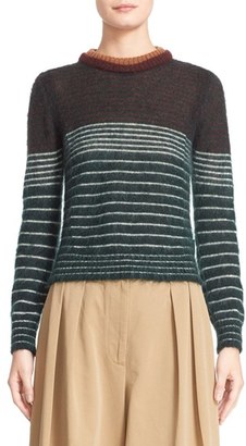 Moncler Women's Stripe Mohair Blend Sweater