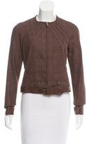Thumbnail for your product : Christian Dior Leather-Trimmed Wool-Blend Jacket