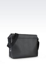 Thumbnail for your product : Armani Jeans Messenger Bag In Faux Leather With Logo