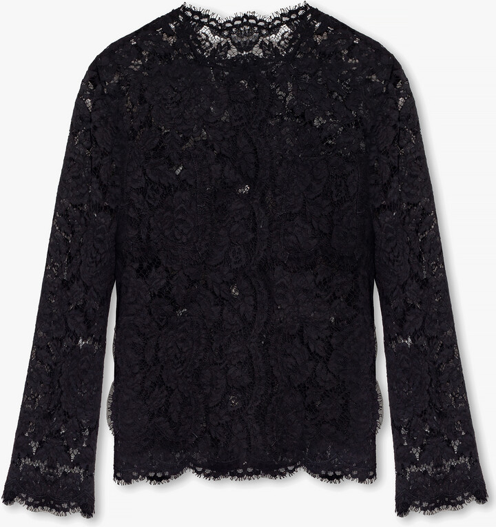 Dolce & Gabbana Lace Blazer  - Black