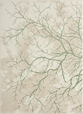 MDA RUG IMPORTS Ksamil Abstract Area Rug In Green And Beige