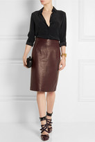 Thumbnail for your product : Alexander McQueen Leather pencil skirt