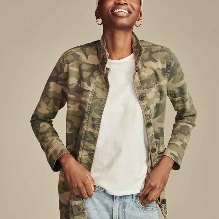 Lucky Brand Cropped Plaid Jacket Women's Clothing Outerwear