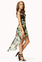 Thumbnail for your product : Forever 21 Floral Print High-Low Dress w/ Belt