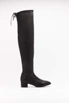 Thumbnail for your product : Nasty Gal Womens It's Over Faux Leather Thigh High Boots - black - 3