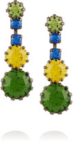 Thumbnail for your product : Tom Binns Mini Hahas rhodium-plated Swarovski crystal earrings