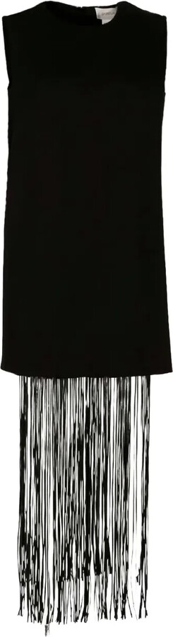 Sportmax Finnici fringed sleeveless mini dress