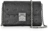 Thumbnail for your product : MCM Millie Black Monogrammed Leather Small Flap Crossbody Bag