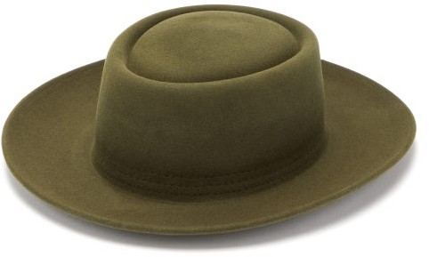 mens green fedora hat