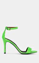 Thumbnail for your product : Barneys New York Women's Leather Ankle-Strap Sandals - Green