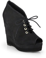 Thumbnail for your product : Diane von Furstenberg Payton Suede Open Toe Wedge Ankle Boots
