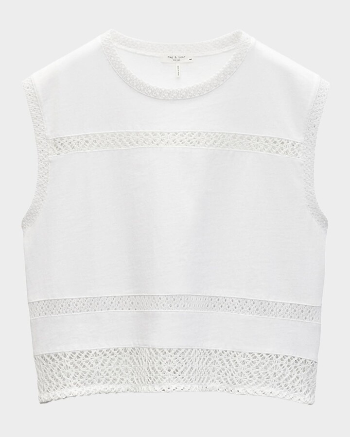 Rag & Bone Rosie Embroidered Muscle Tank Top
