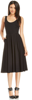 Thumbnail for your product : DAILYLOOK Pleated A-Line Midi Dress in burgundy XS - XL