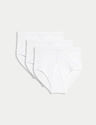 M&S Collection 3pk Pure Cotton StayNew™ Briefs - ShopStyle