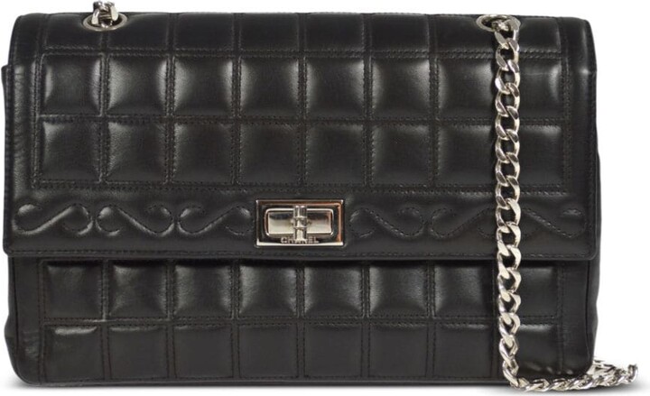 CHANEL, Bags, Authentic Chanel Classic Flap Paneled Chocolate Bar Wool  Jumbo Mademoiselle Bag