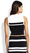 Thumbnail for your product : A.L.C. Cory Striped Stretch Knit Cropped Top