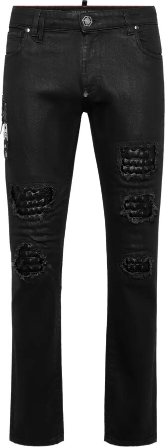 Philipp Plein Distressed Slim-Fit Jeans