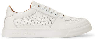 Marc Jacobs White Leather Woven Low-Top Sneakers