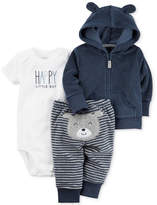 Thumbnail for your product : Carter's 3-Pc. Hoodie, Happy Bodysuit and Bear Pants Set, Baby Boys