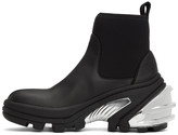 Thumbnail for your product : Alyx Black and Silver Rubber Boots