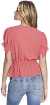 Thumbnail for your product : 1 STATE Ruffle Sleeve Smocked Waist Blouse