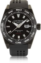 Thumbnail for your product : Locman Stealth 300 mt Analog Display Automatic Self Wind Black PVD Stainless Steel, Titanium and Silicone Mens Watch