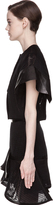 Thumbnail for your product : Thierry Mugler Black Net & Leather Kimono Top