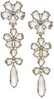 Thumbnail for your product : Kate Spade 14k Gold-Plated Crystal Flower Linear Drop Earrings