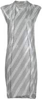 Thumbnail for your product : Paco Rabanne metallic stripe fitted dress