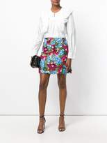 Thumbnail for your product : Dolce & Gabbana Hydrangea embroidered skirt