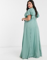 Thumbnail for your product : ASOS DESIGN Curve maxi dress with lace godet inserts