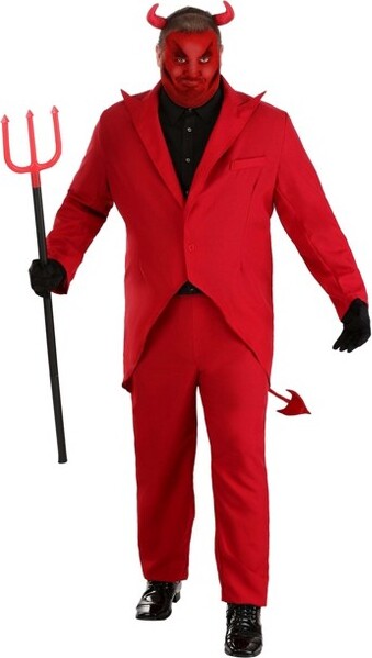 HalloweenCostumes.com5XMenPlusSizeRedSuitDevilCostumeforMenRed