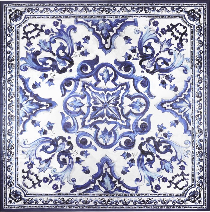 Dolce & Gabbana Casa Cotton Majolica King Fitted Sheet