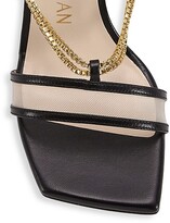 Thumbnail for your product : Stuart Weitzman Roxanna Chain-Detail Mesh & Leather High-Heel Sandals