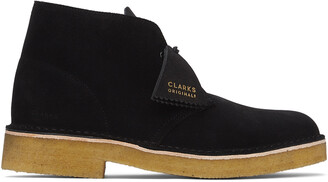 Clarks Originals Originals Black Suede 221 Desert Boots