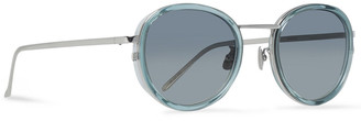 Linda Farrow Round-frame Acetate And Silver-tone Sunglasses