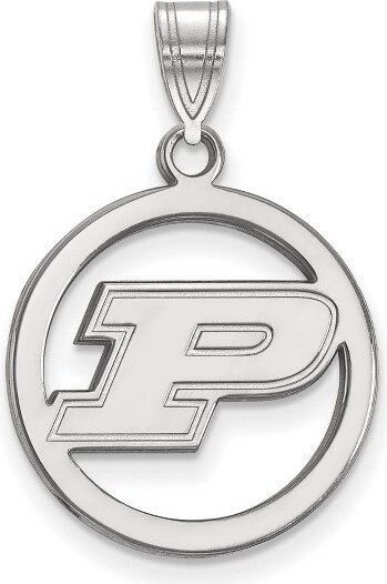 Black Bow Jewelry Co. BlackBowJewelrySterlingSilverPurdueBoilermakersNCAASmallRoundPendant
