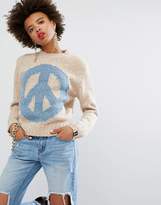 Thumbnail for your product : Love Moschino Peace Cashmere Wool Mix Jumper
