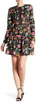 Thumbnail for your product : Alexia Admor Floral Print Long Sleeve Crochet Trim Dress