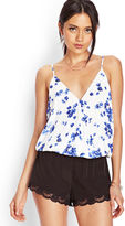 Thumbnail for your product : Forever 21 Watercolor Floral Surplice Cami