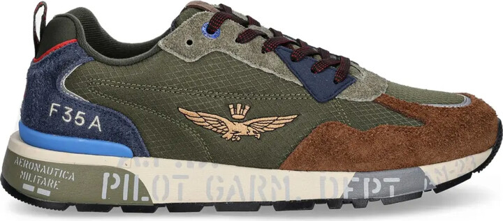 Aeronautica Militare Logo Appliqué Sneakers