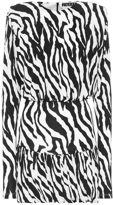Rotate by Birger Christensen Alina zebra-print minidress