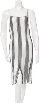 Carolina Herrera Striped Sheer Dress
