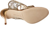 Thumbnail for your product : Manolo Blahnik Fiala 105 Leather & Lace Sandal