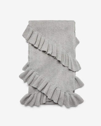 Express Double Ruffle Oblong Scarf