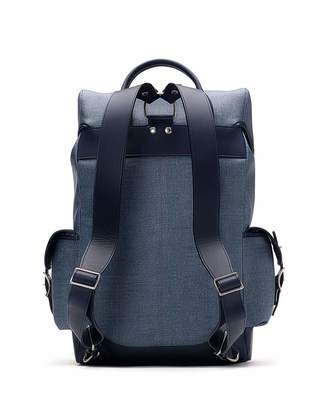 Ghurka Explorer No. 239 Leather Backpack, Blue