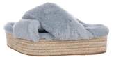 Thumbnail for your product : Miu Miu Shearling Espadrille Sandals